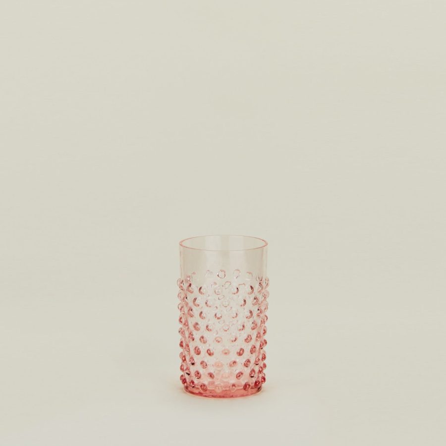 Blush Hobnail Crystal Tumbler