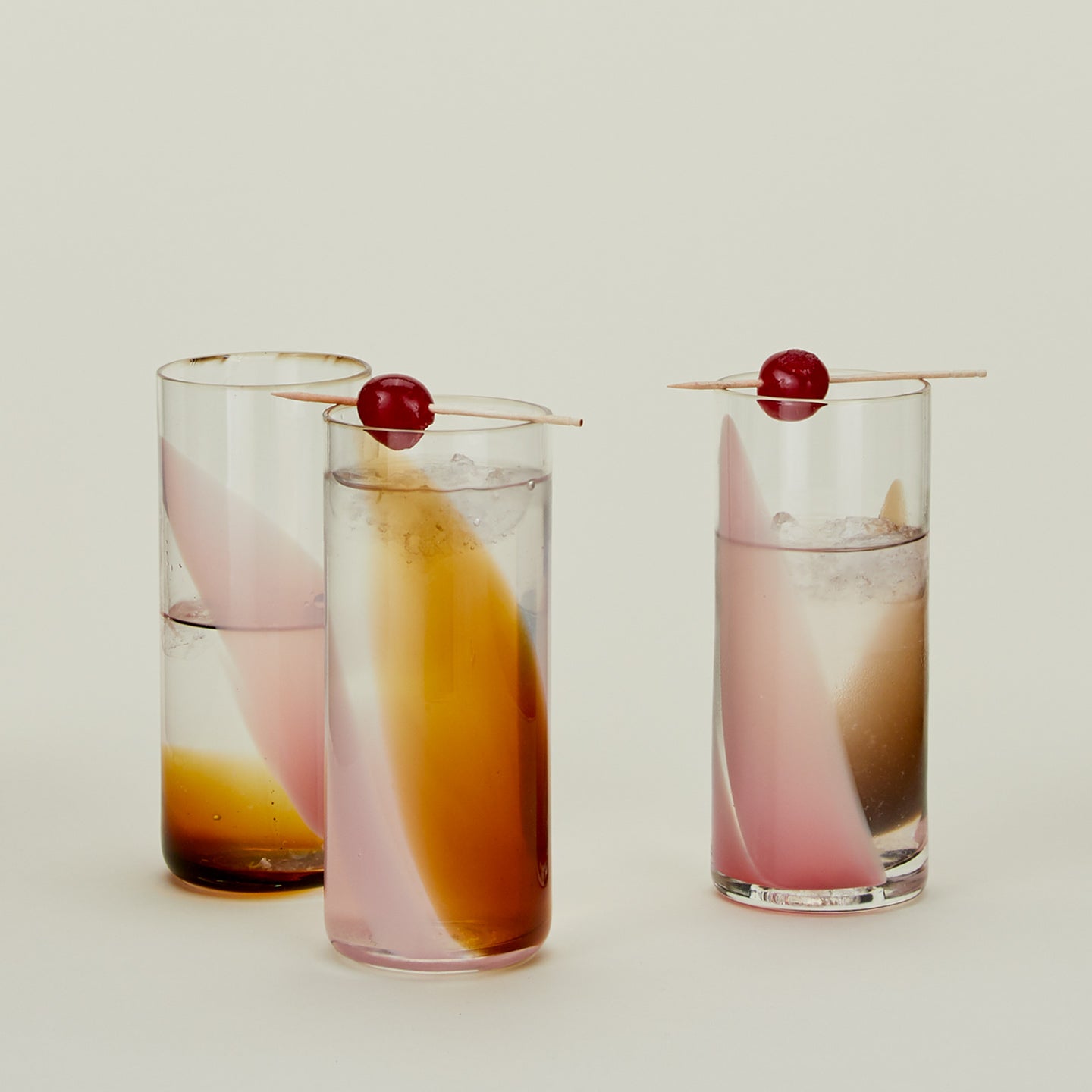Blush Amber Hand-Blown Highball - Image 2