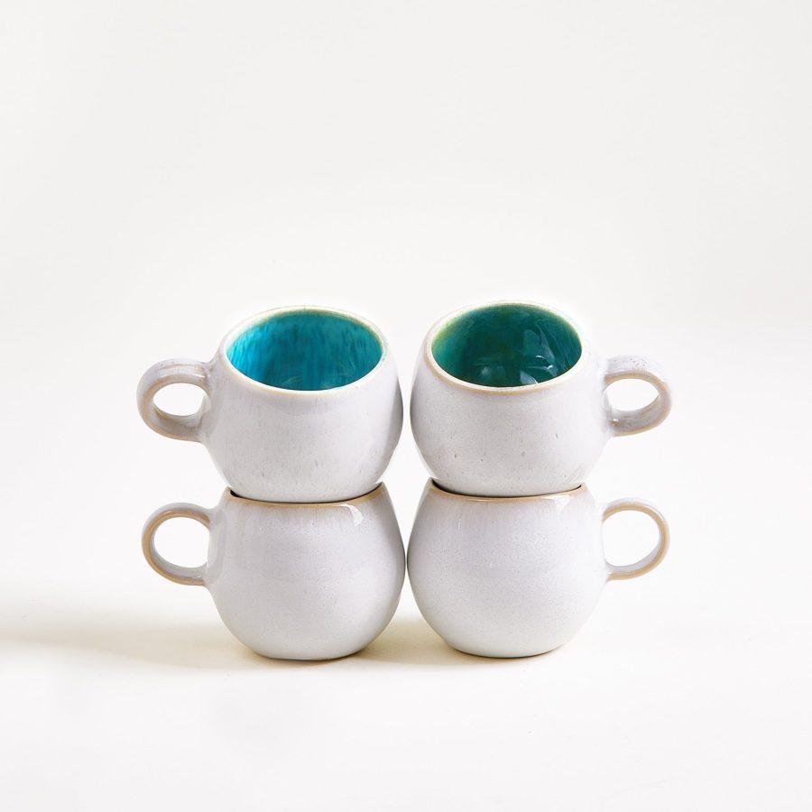 Everyday Aqua Espresso Cup Set of Four