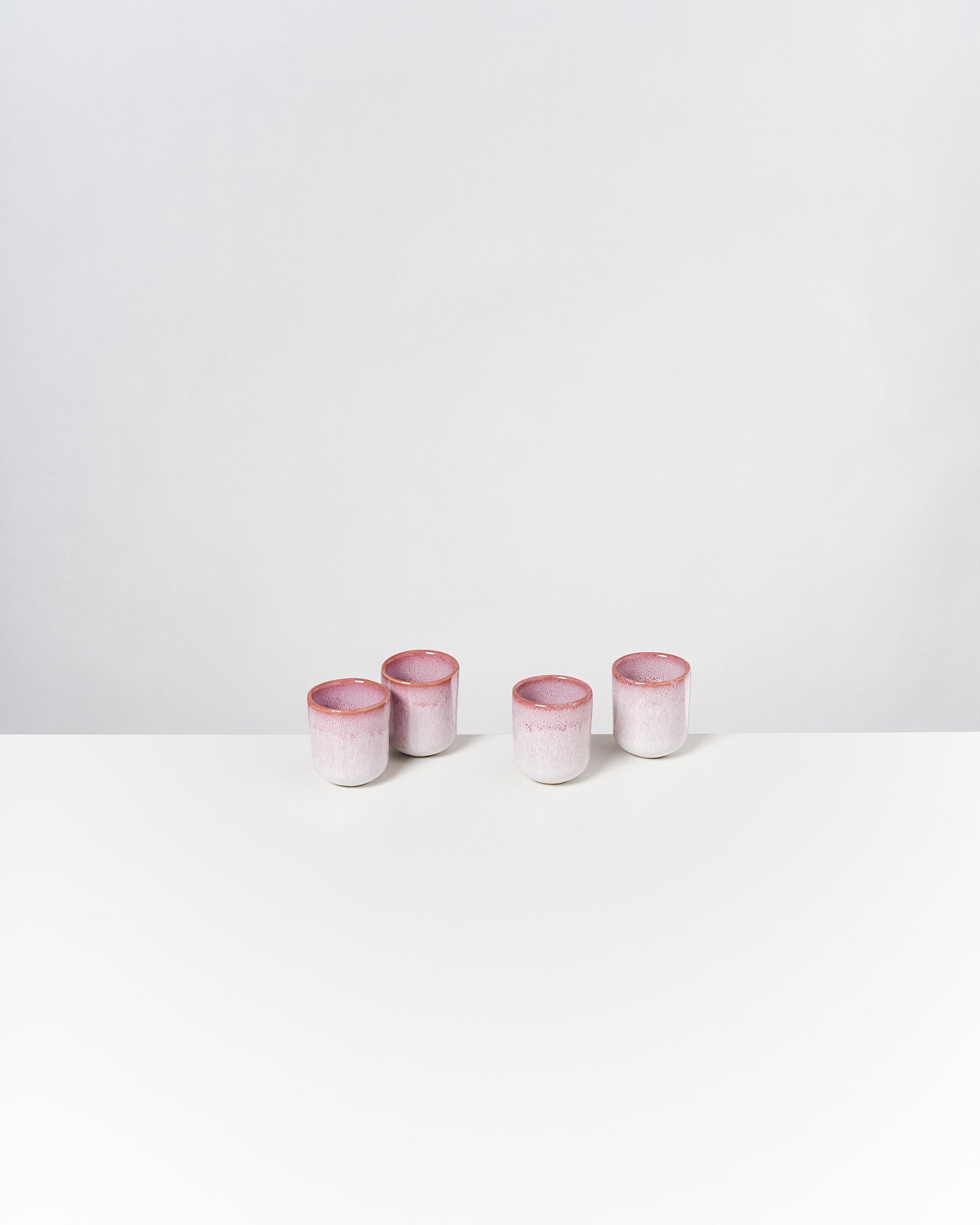 Everyday Pink White Espresso Cup Set of Four
